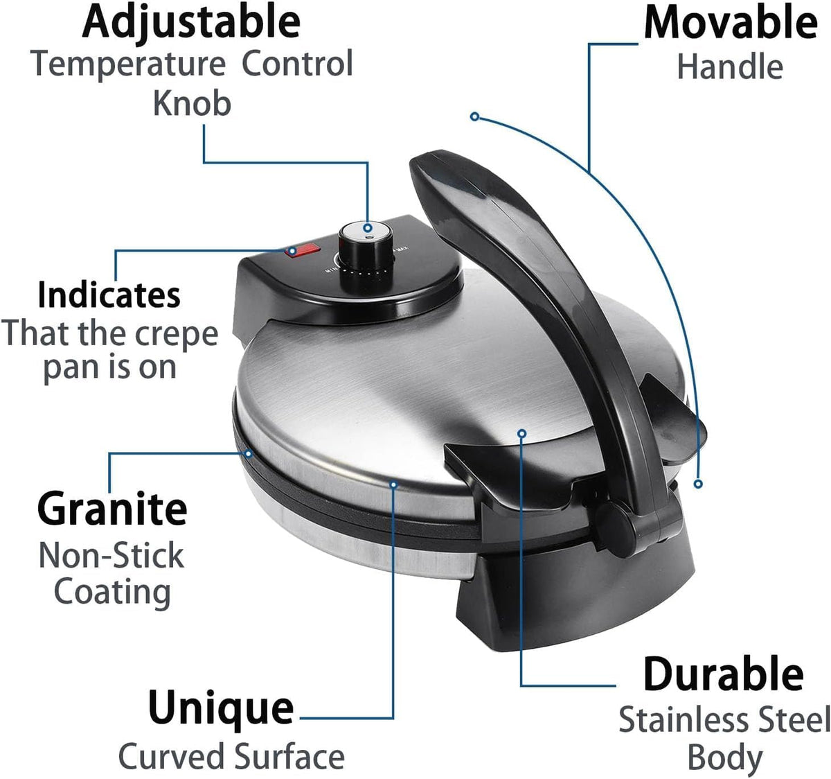 10 Inch Non-Stick Electric Tortilla Maker V740983
