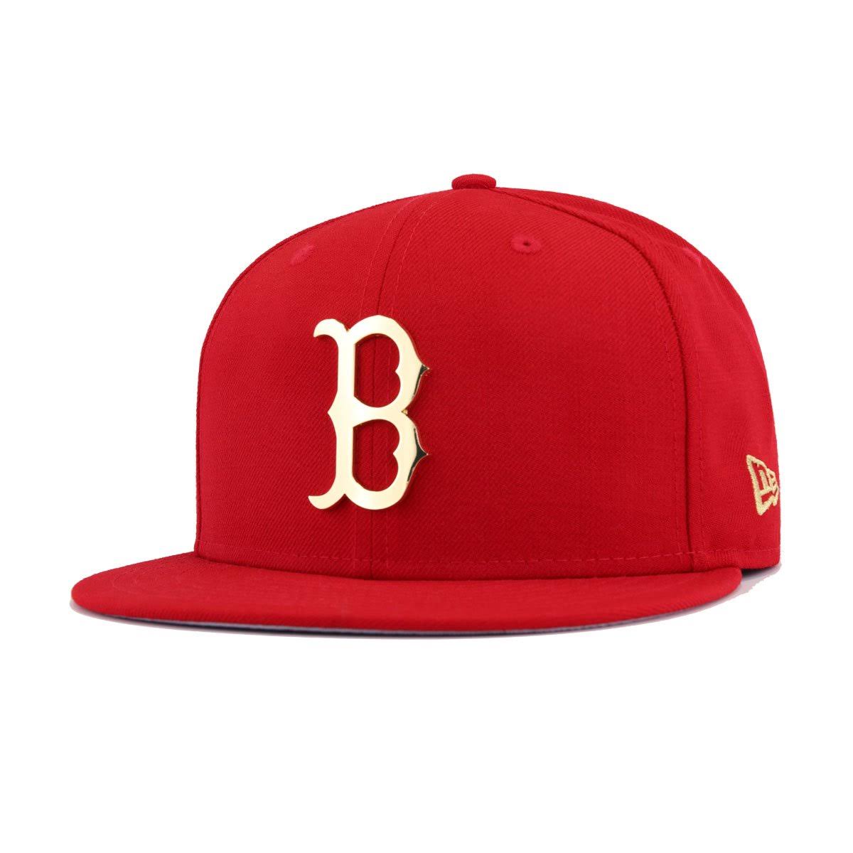 Scarlet Gold Metal Badge Fitted Baseball Hat I7713