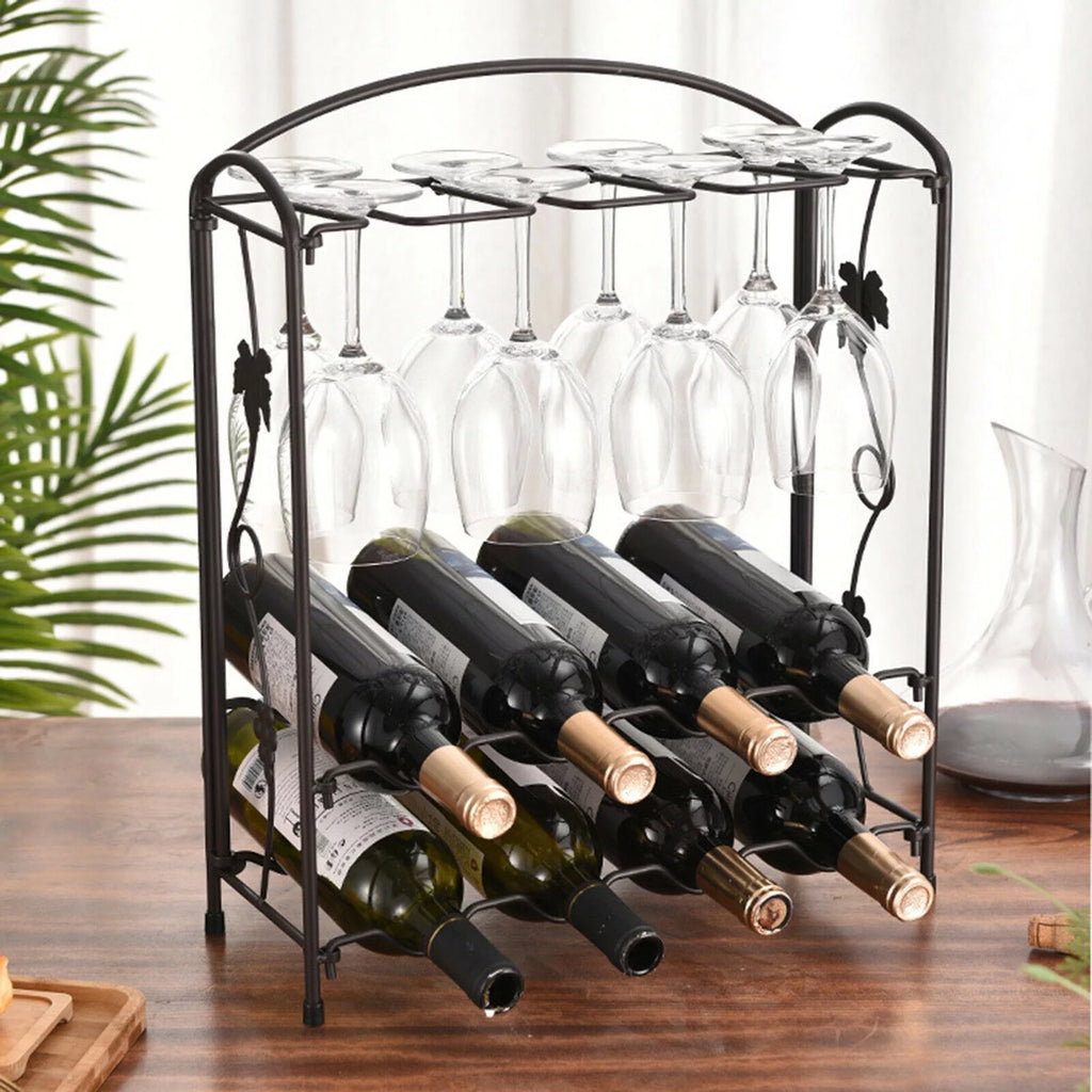 2-Tier 8 Bottles Stackable Wine Rack X265