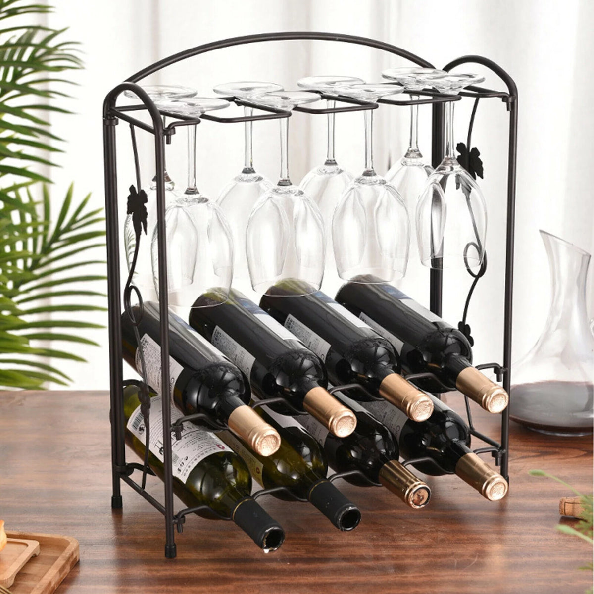 2-Tier 8 Bottles Stackable Wine Rack X265