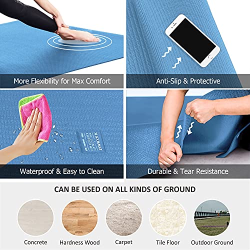 Extra Large 12'x6'x7mm Non-Slip Exercise Mat R8399