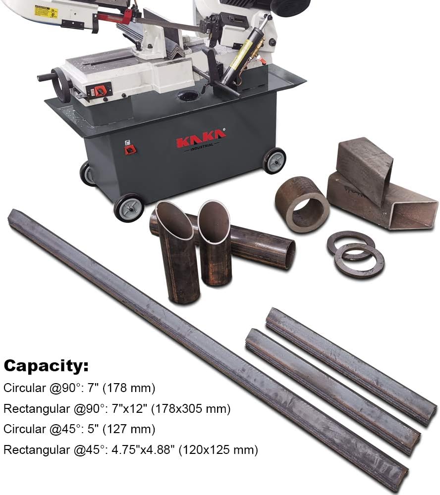 Metal Cutting Horizontal Band Saw 7"x12" Capacity with 1.5HP motor W1652