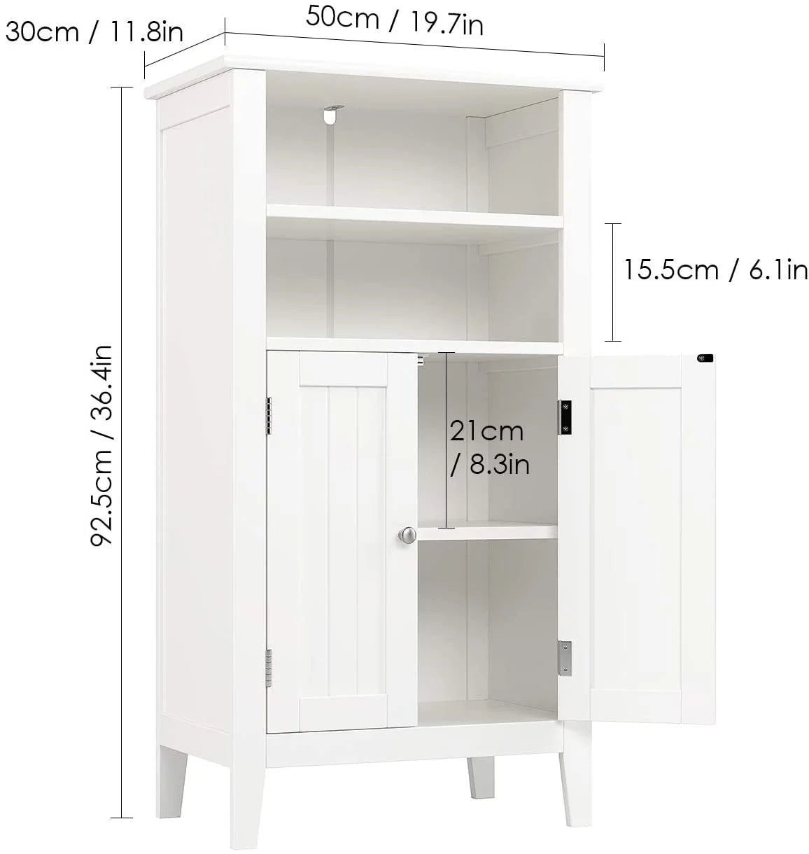 White 2 Door Wood Storage Cabinet Y478309