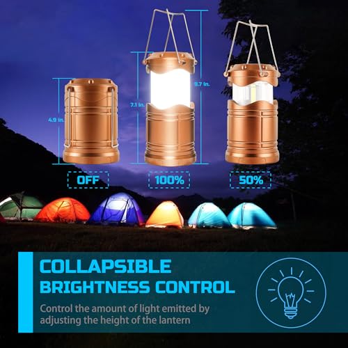 4 Pack Gray LED Camping Lantern B73531