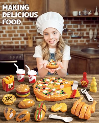 80pcs Pretend Play Food Set with Picnic Basket P4288