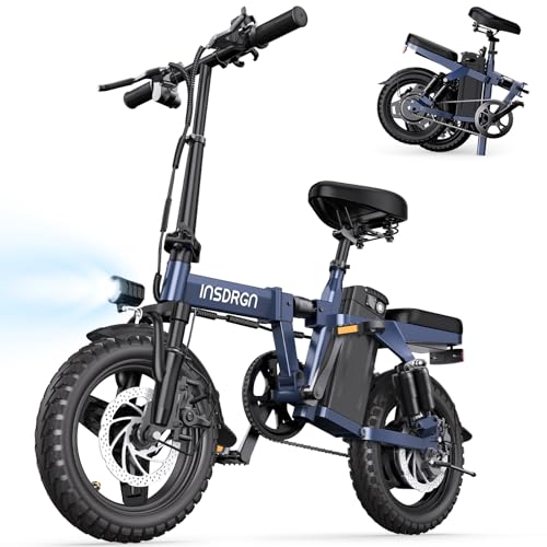 20MPH Dual-Seat Folding Electric Bike with 499Wh Removable Battery N80560
