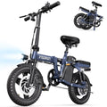 20MPH Dual-Seat Folding Electric Bike with 499Wh Removable Battery N80560
