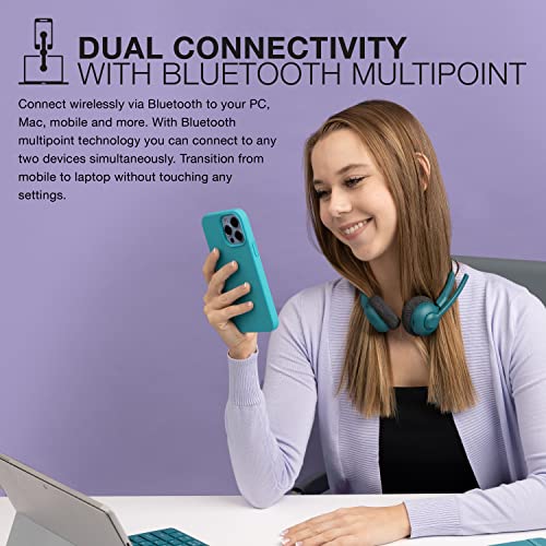 Teal On-Ear Wireless Headset with 50+ Hours Playtime K1296