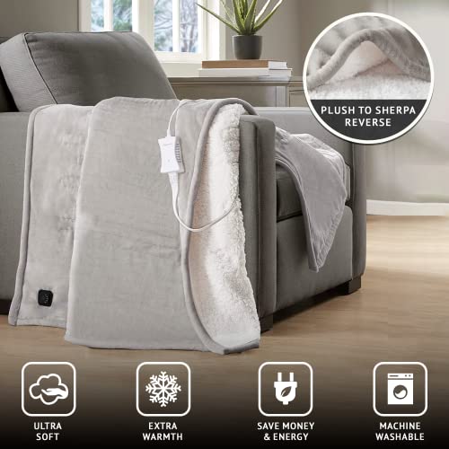 Reversible Electric Blanket, 50x60 Red Plaid E736207