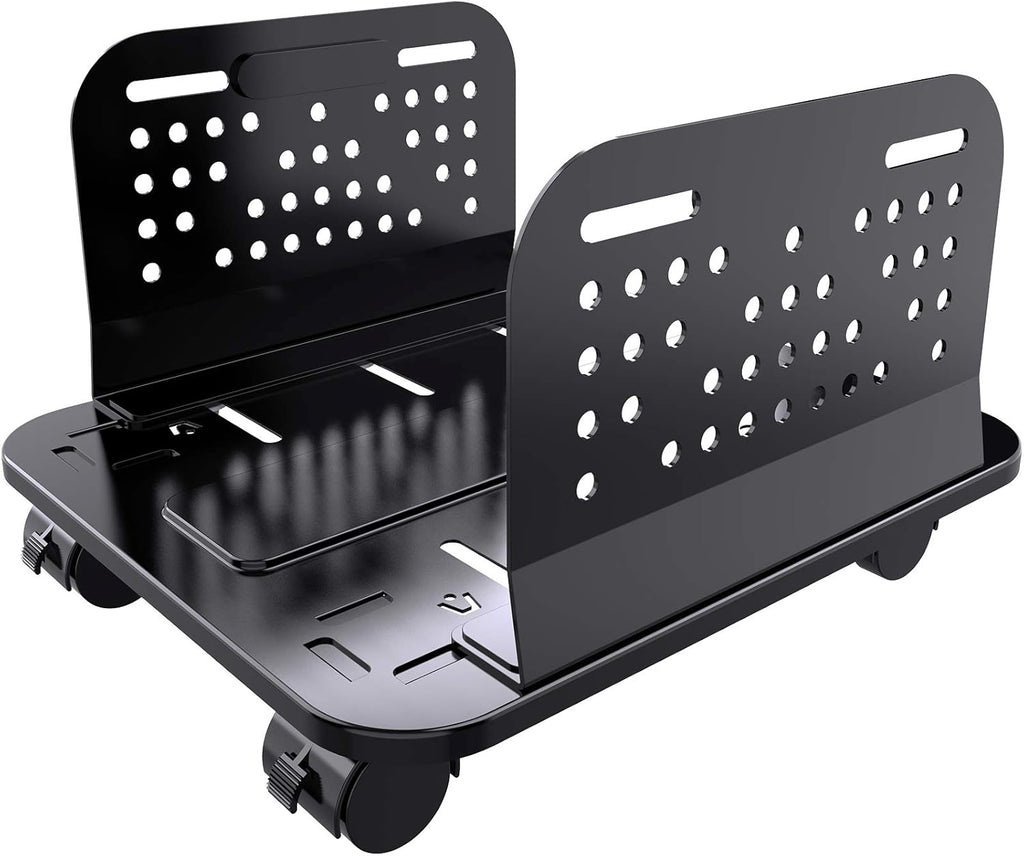 Adjustable Mobile CPU Stand with Locking Caster Wheels V1549