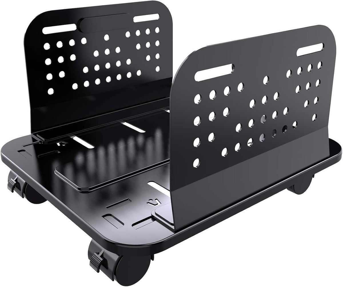 Adjustable Mobile CPU Stand with Locking Caster Wheels V1549