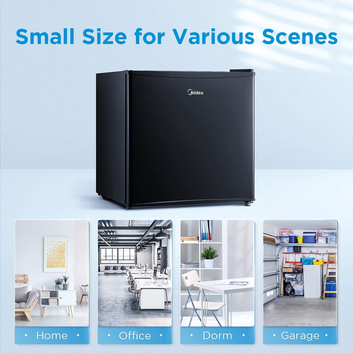Compact Single Reversible Door Refrigerator, 1.6 Cubic Feet, Black I87460