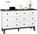 Black 6 Drawer Wood Dresser W31504