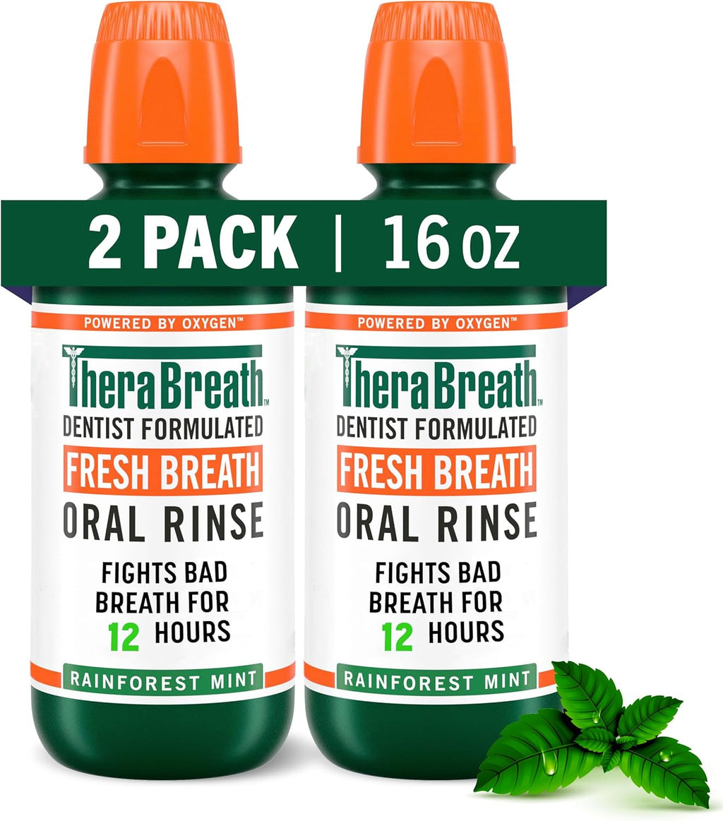 Rainforest Mint Alcohol-Free Mouthwash 16 Fl Oz (2-Pack) Z25407