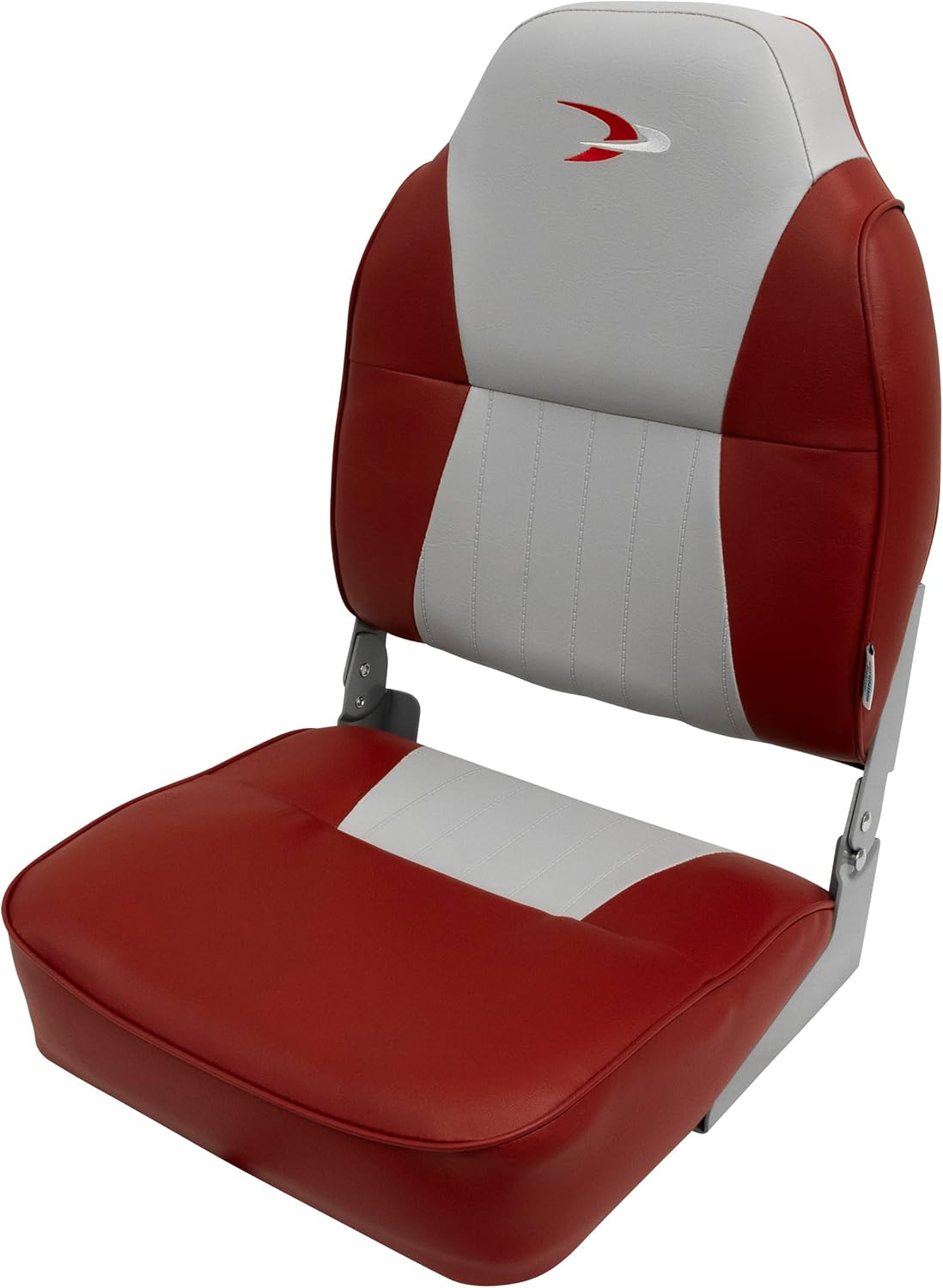 Grey/Red High Back Boat Seat W88108