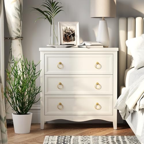 White 3-Drawer Dresser M420
