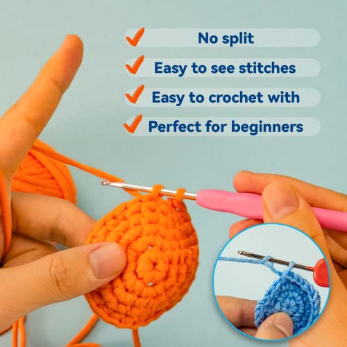 3PCS Crochet Animal Kit with Yarn, Eyes, Stuffing, Crochet Hook O682290
