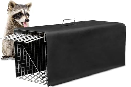 32 Inch Heavy Duty Folding Animal Trap Cage with Cover 2 Packs A8601