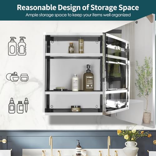 18 inch x 24 inch Frameless Mirror Medicine Cabinet E90630