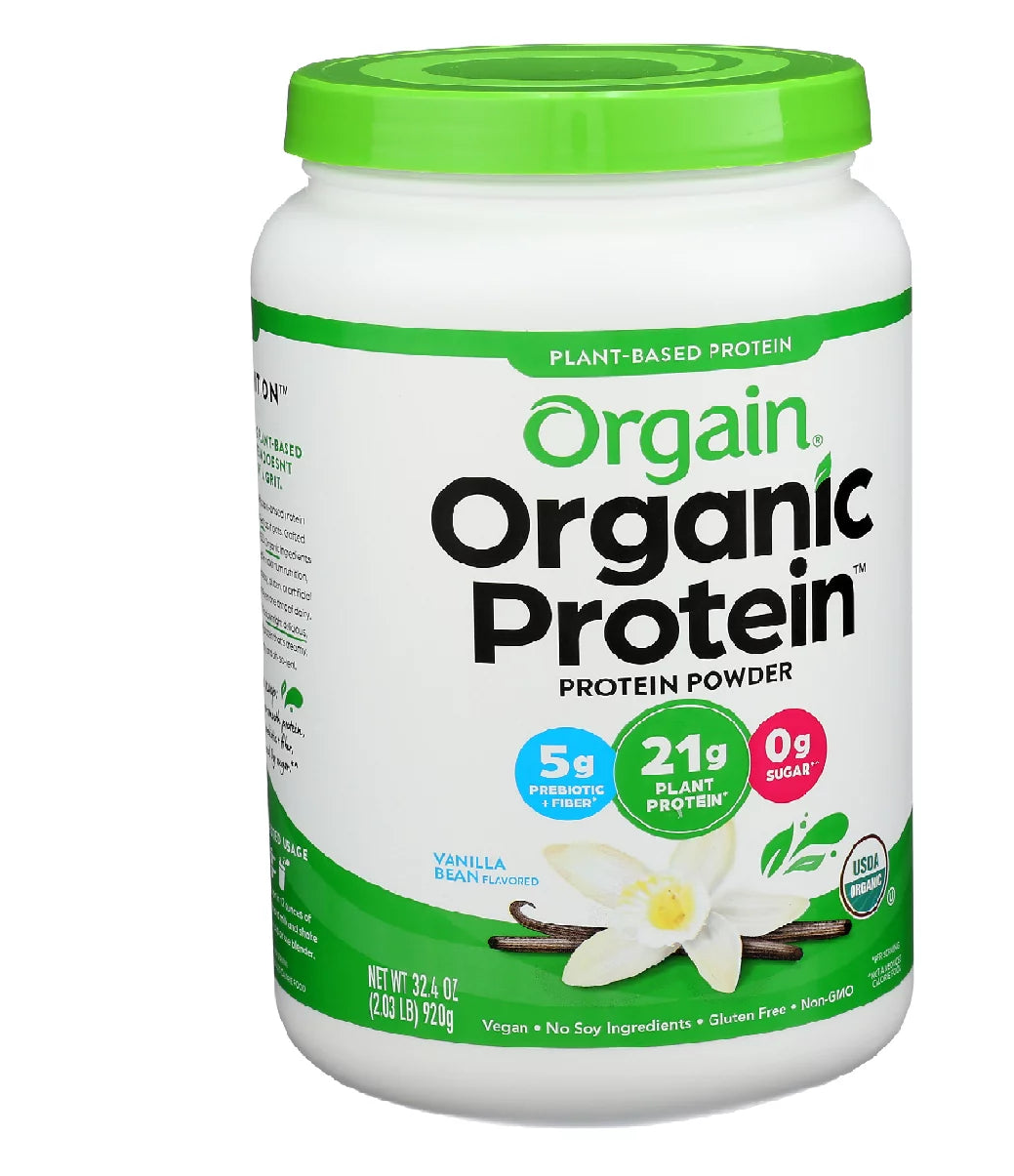 Sweet Vanilla Bean Organic Protein Powder, 2.05 lb W30948
