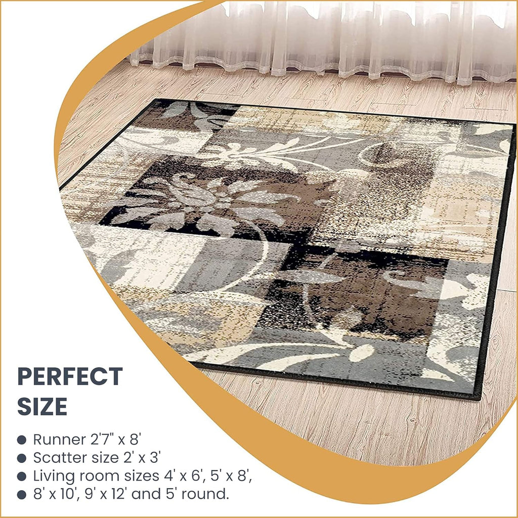 Beige 5' x 5' Area Rug V1763