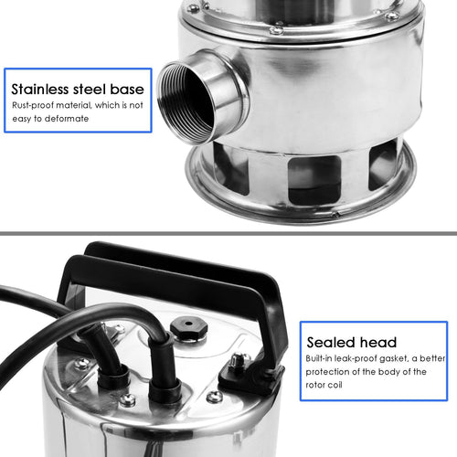 1.5 HP Stainless Steel Submersible Sump Pump D622