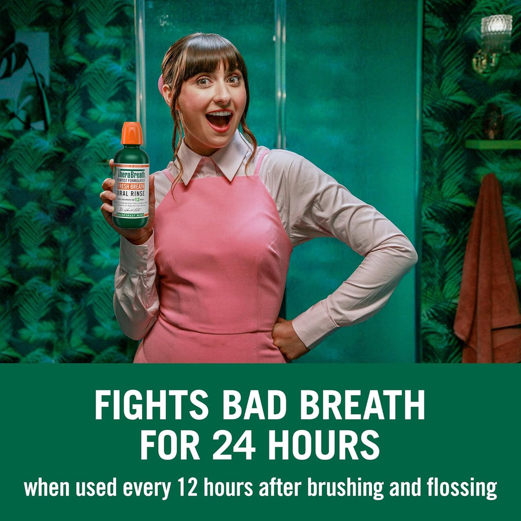 Rainforest Mint Alcohol-Free Mouthwash 16 Fl Oz (2-Pack) Z25407