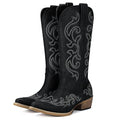 Cowboy Boots with Chunky Heel Snip Toe Mid-Calf Boots K10015