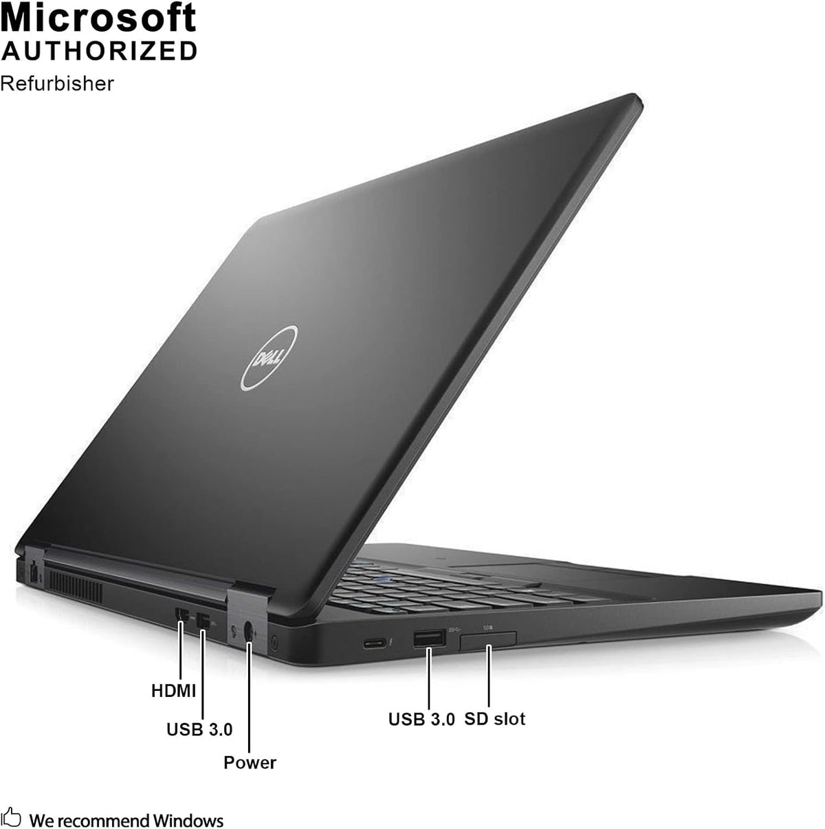 15.6 Inch Business Laptop, Intel Core i5-6300U, 16GB RAM, 256GB SSD, Windows 10 Pro (Renewed) U8228