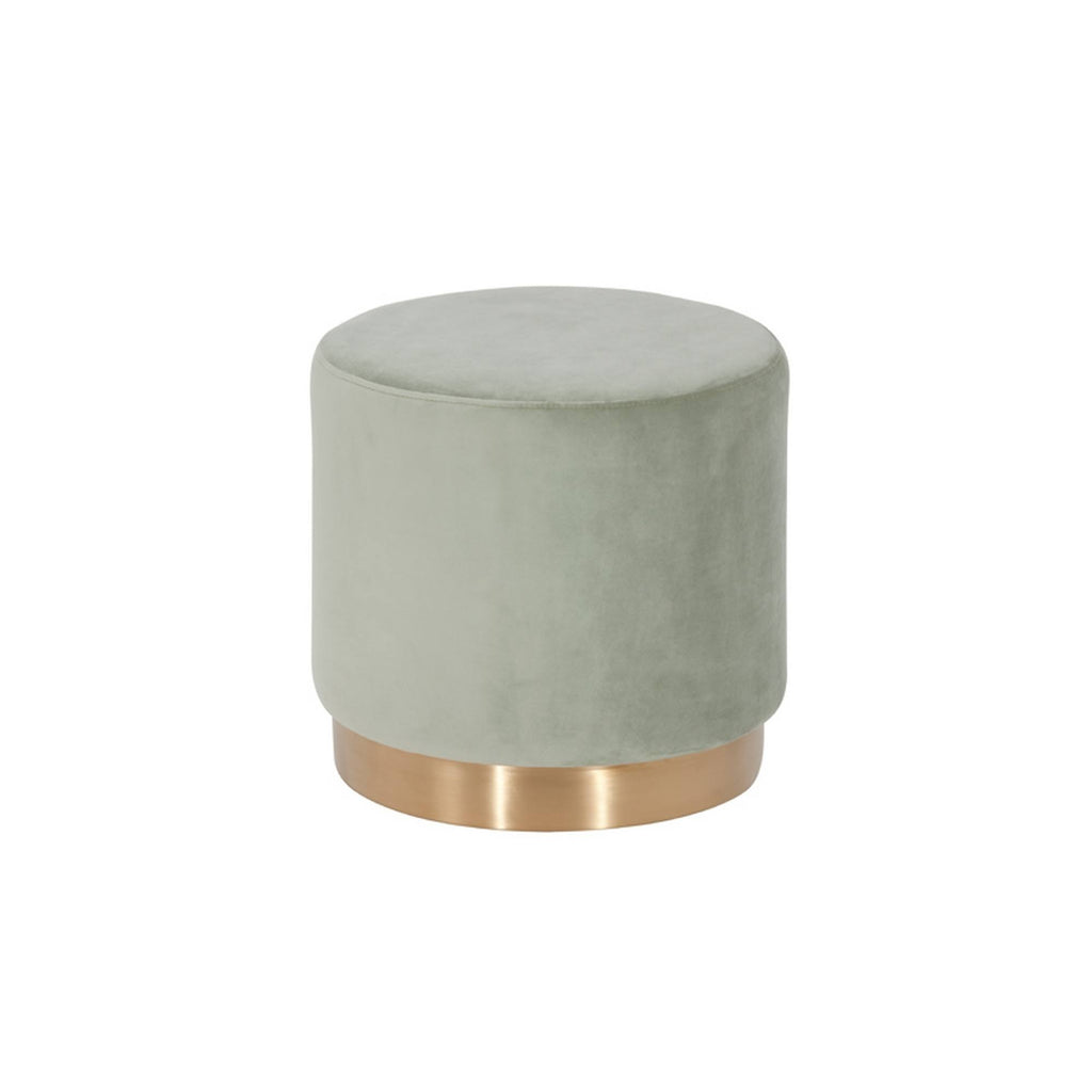 Velvet Upholstered Ottoman with Steel Base J92673