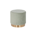 Velvet Upholstered Ottoman with Steel Base J92673