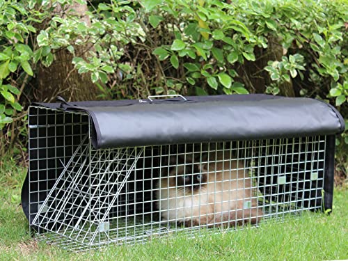 32 Inch Heavy Duty Folding Animal Trap Cage with Cover 2 Packs A8601