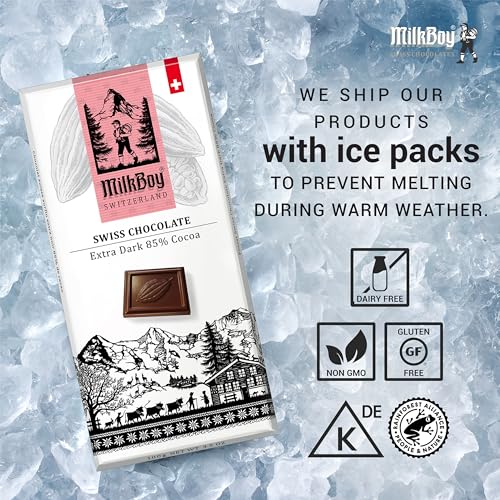 85% Cocoa Swiss Dark Chocolate, 3.5 oz, 5 Pack X9182