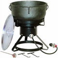 17.5-Inch Outdoor Cooker with 10-Gallon Cast Iron Jambalaya Pot I849921
