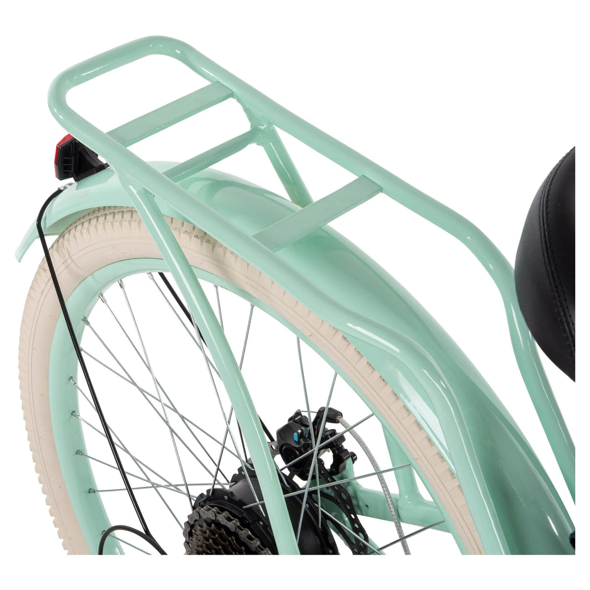 26-in 7-Spd Electric Cruiser Bike, Mint Green, 36V, 350W A9748