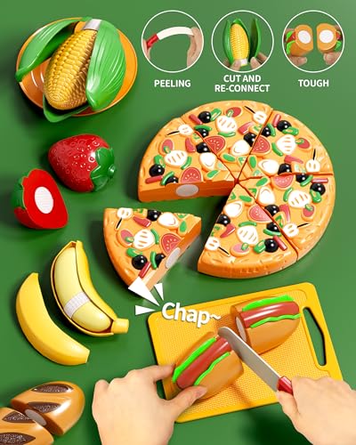 80pcs Pretend Play Food Set with Picnic Basket P4288
