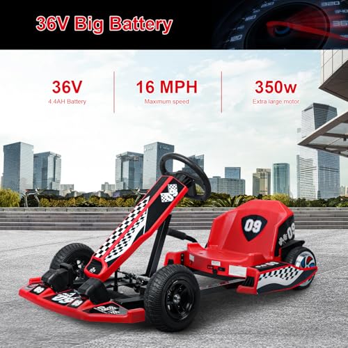 36V Electric Go Kart Red C9120
