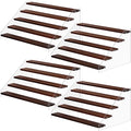 4 Pack Acrylic Wood Tiered Display Shelf Rack Step Riser Ladder Stand (15.7 Inch, 5 Tier) D67287