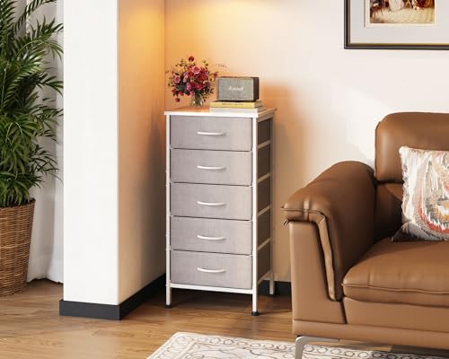 5 Drawer Fabric Dresser with Steel Frame Z292115