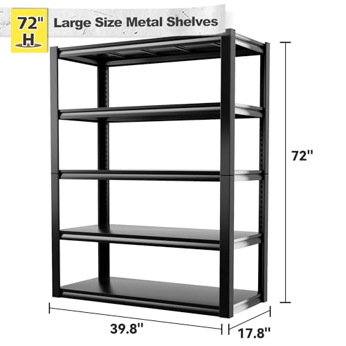 48" W x 24" D x 72" H Metal Garage Shelving I4739
