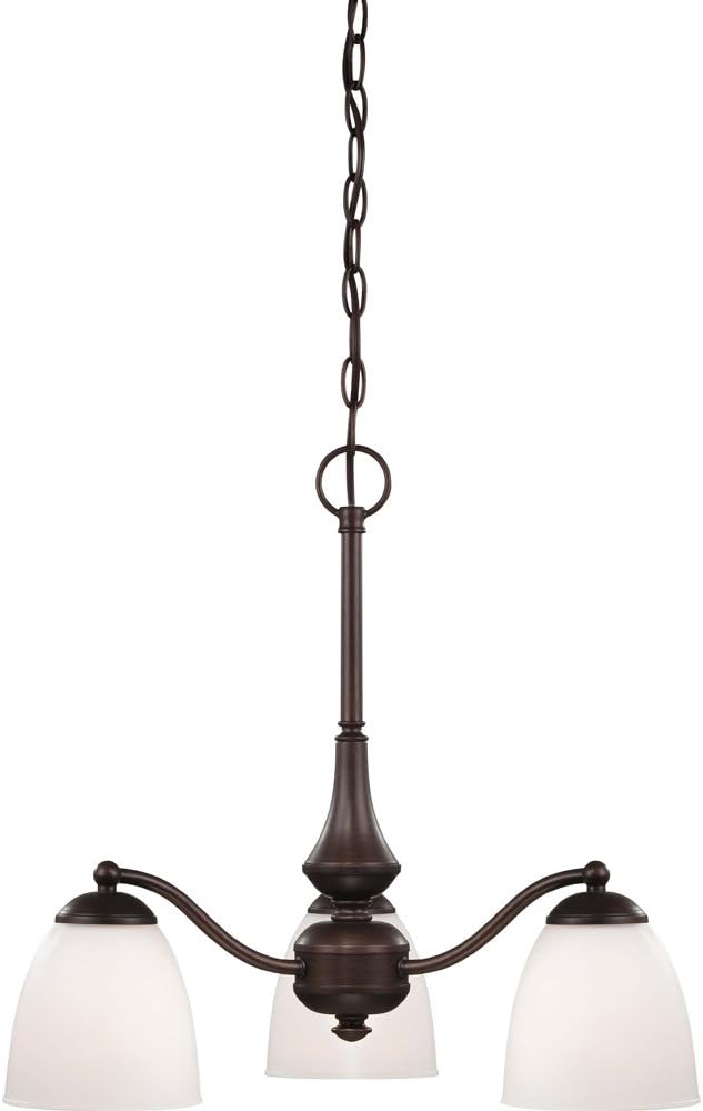 Three Light Vanity Frosted Glass Brushed Nickel Fixture R304