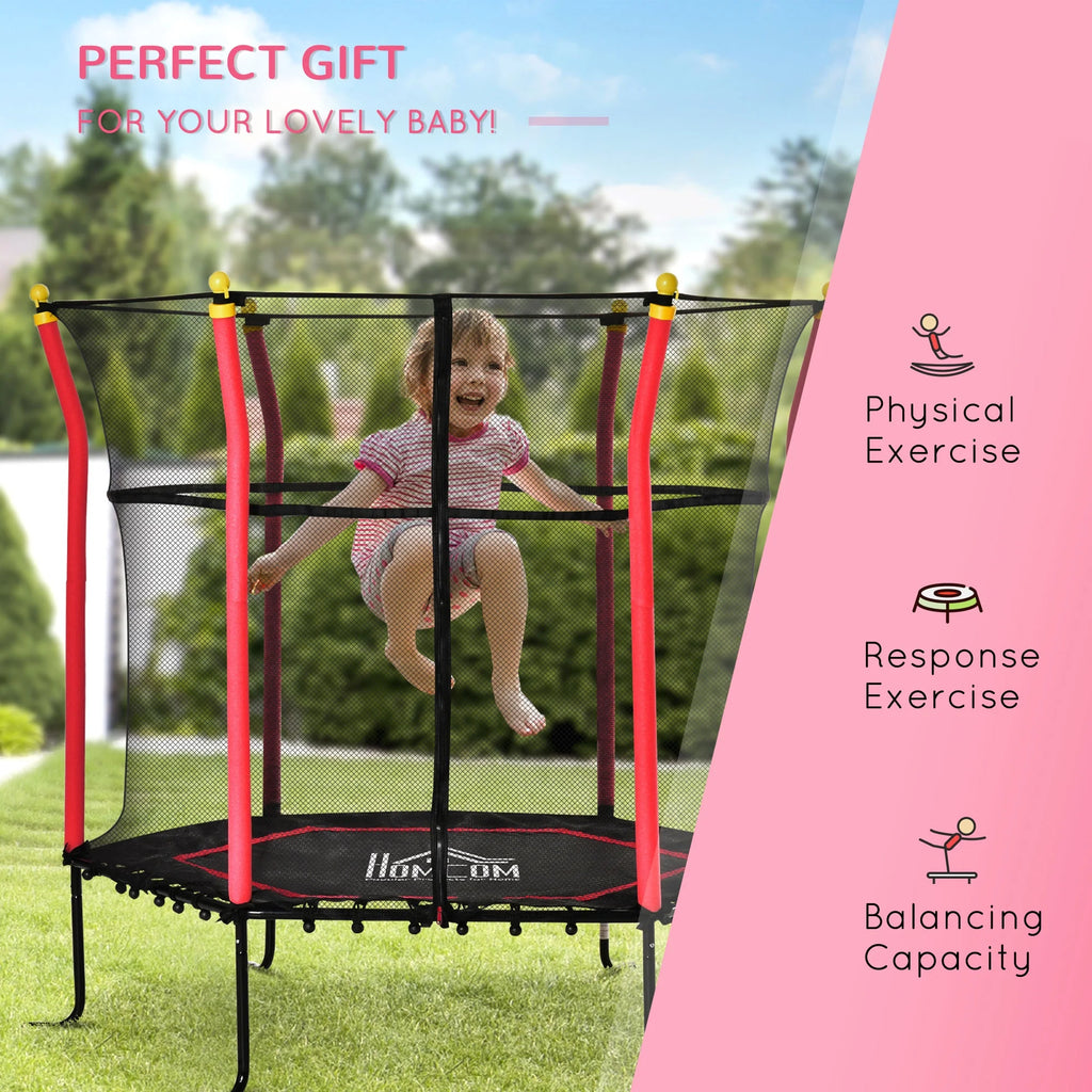 Red Kids Trampoline with Net L4046