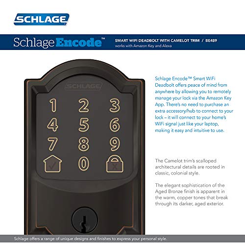 Aged Bronze Smart WiFi Deadbolt Lock E705