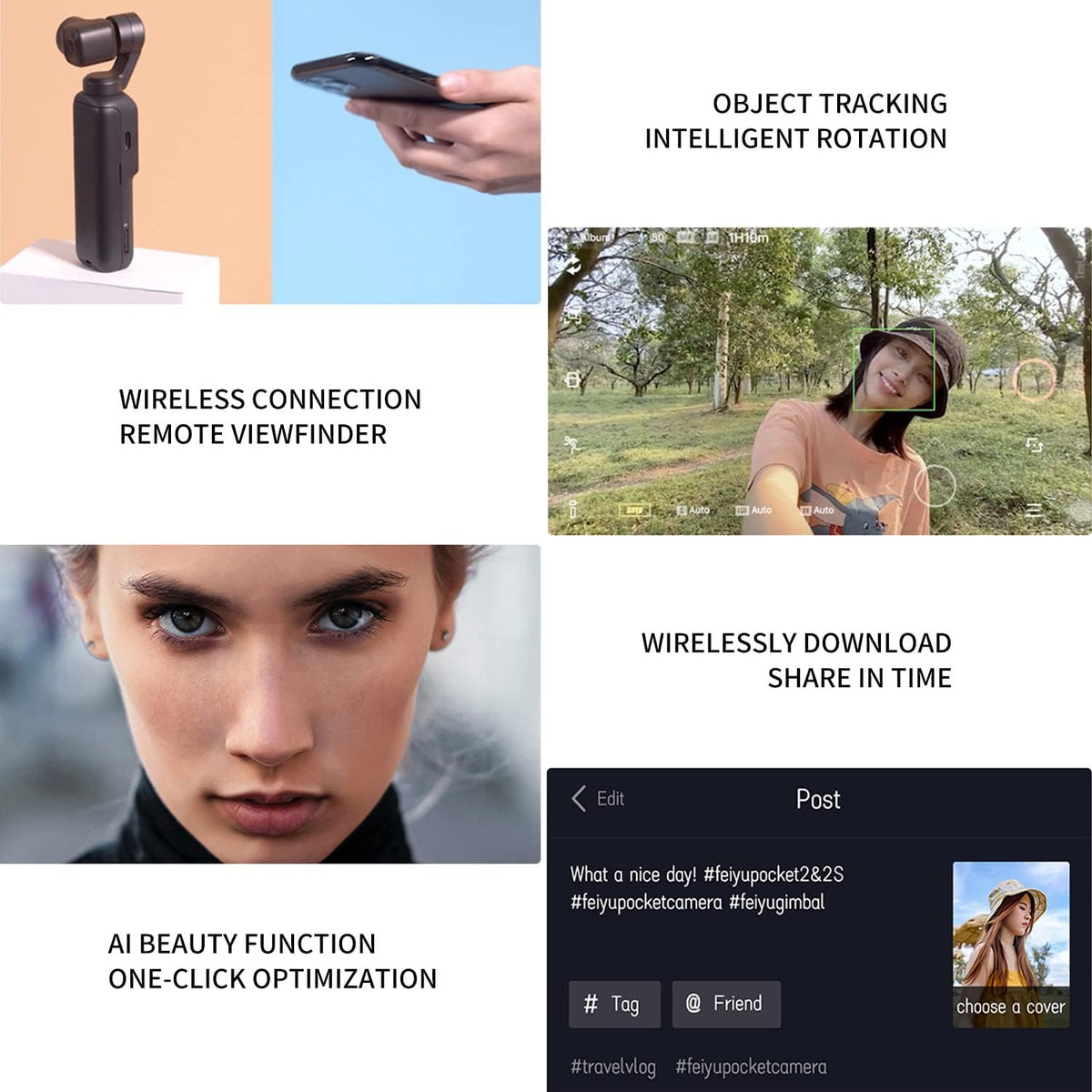 4K Video Action Camera with 3-Axis Gimbal Stabilized U9654