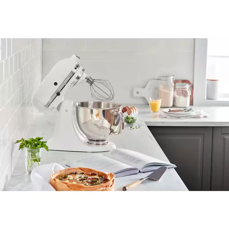 5 qt. 10-Speed White Stand Mixer with Attachments Z43088