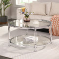 Acrylic Round Tempered Glass Coffee Table N832991