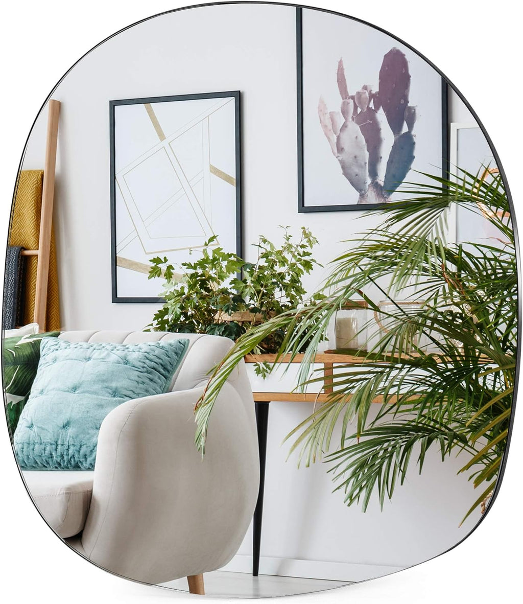 Asymmetrical Wall Mounted Mirror, 19.7 x 20.5 Inches Z30813