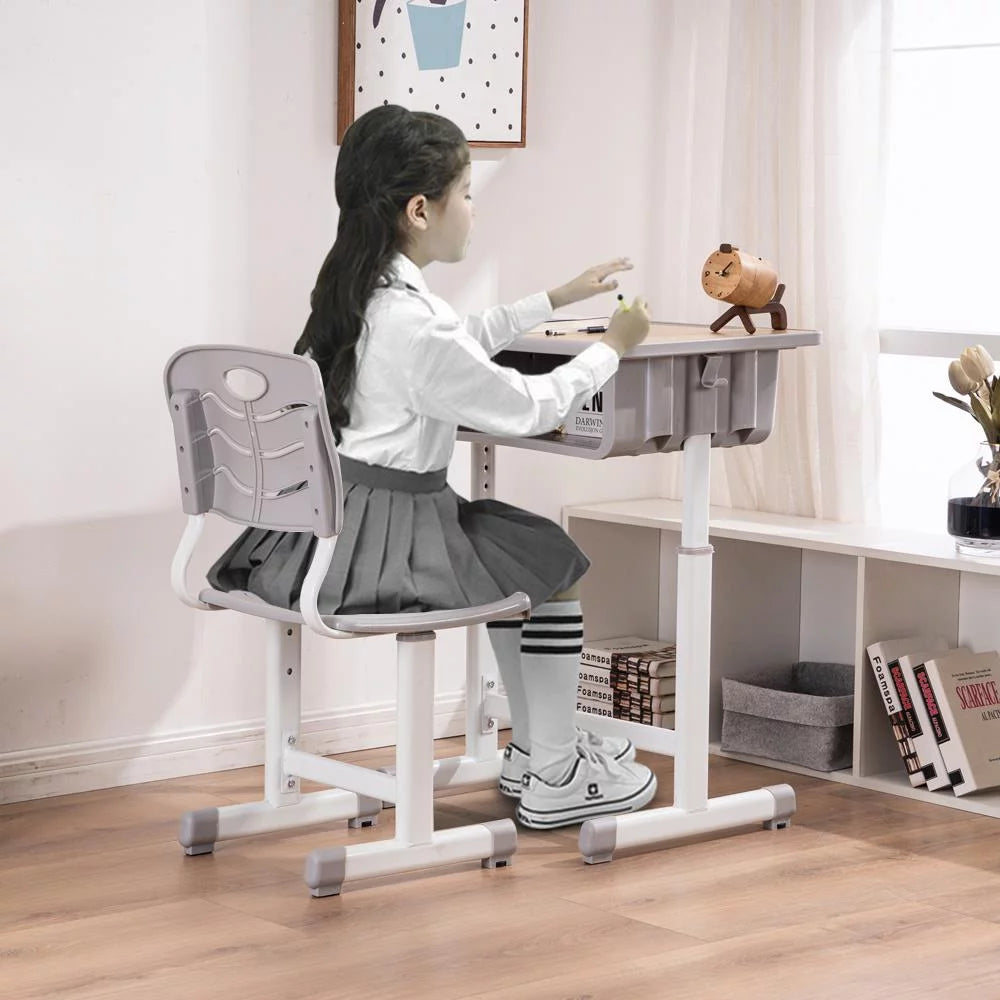 Kids Desk and Chair Set, Height Adjustable K154957