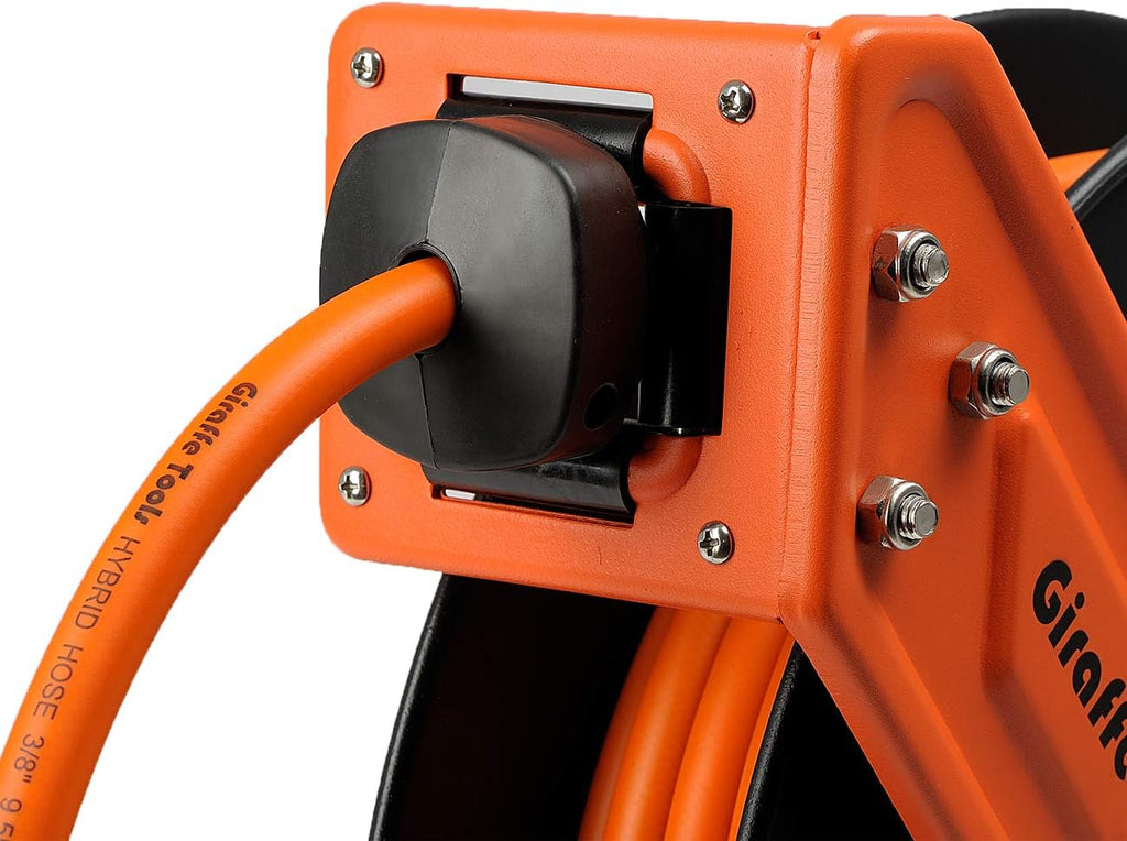 Retractable Air Compressor Hose Reel with 3/8 in. x 50 ft Hybrid Hose, 300PSI G3830