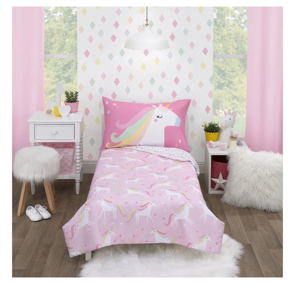 Pink 4-Piece Toddler Bedding Set G604841